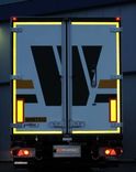 Bande réfléchissante blanche argentée ECE 104 pour camion - 50 mm - rouleau de 12,5 ou 50 m