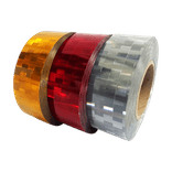 Bande réfléchissante rouge ECE 104 pour camion - 50 mm - rouleau de 12,5 ou 50 mètres