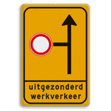 Omleidingsbord - WIU L10-01rdC01t-ob - uitgezonderd werkverkeer