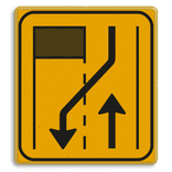 Omleidingsbord WIU T31-2r geel/zwart