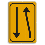 Omleidingsbord WIU T03-2l geel/zwart