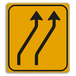 Omleidingsbord WIU T04-2r geel/zwart