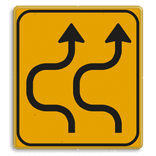 Omleidingsbord WIU T05-2l geel/zwart
