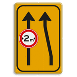 Omleidingsbord WIU T01-2lC18-2 geel/zwart