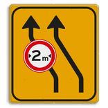 Omleidingsbord WIU T04-2lC18-2 geel/zwart