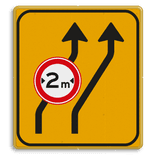 Omleidingsbord WIU T04-2rC18-2 geel/zwart