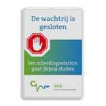 Verkeersbord DOR rechthoek 3:2 reflecterend + eigen ontwerp/opdruk