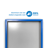 Verwijsbord object (blauw) - met 1 pictogram, 2 regel tekst en pijl