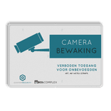 Informatiebord camerabewaking klantspecifiek met logo - reflecterend