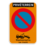 Parkeerverbod privéterrein E1 + wegsleepregeling