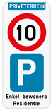 Parkeerbord Privéterrein C43-E9 + eigen tekst
