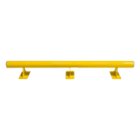 Poutre de protection au sol Ø 76 mm – Hauteur 200 mm, jaune/noir