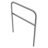 Barrière de guidage en acier avec barre centrale à sceller – 1000 x 1200 mm