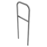 Fahrradanlehnbügel aus Stahl 500 x 1400 mm zum Einbetonieren