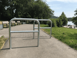 Geleidehek staal - tussenligger - 1500x1000mm - bodemmontage