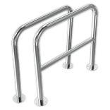 Fahrradanlehnbügel aus Edelstahl 800, 1000 oder 1200 mm zum Aufdübeln
