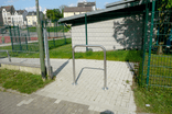 Fahrradanlehnbügel aus Edelstahl 800, 1000 oder 1200 mm zum Aufdübeln