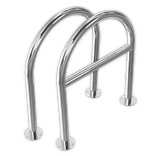 Fahrradbügel Edelstahl (Ø48mm) 650x800x48mm mit Querholm - zum Aufdübeln