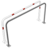 Barrière de guidage en acier 2000 x 1000 mm à fixer au sol