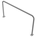 Barrière de guidage en acier 2000 x 1000 mm à fixer au sol