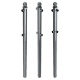 Geleidehek TS60 staal - palen met aluminium bolkop - RAL 7016 of gegalvaniseerd