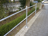 Geleidehek TS60 staal - palen met aluminium bolkop - RAL 7016 of gegalvaniseerd