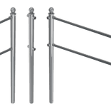 Buisligger Ø33,7mm voor geleidehek TS60 - antracietgrijs RAL 7016 of gegalvaniseerd