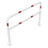 Barrière de guidage en acier 1500 x 1000 mm avec barre centrale