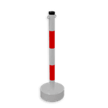 Poteau de guidage mobile Ø60 mm avec pied rond ouvert Ø300 mm