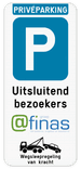 Parkeerbord Privéparking - eigen tekst en logo - verboden toegang