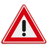 Verkeersbord RVV J37 - Vooraanduiding gevaar