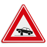 Verkeersbord RVV J39 - Vooraanduiding verkeerspaal