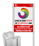 Portaalsysteem TS-50/100 met informatiebord (2:3) + eigen ontwerp/beeldmateriaal