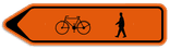 Panneau de signalisation - F41 - Bicyclette et piéton - Gauche