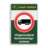 Informatiebord 2-3 McDonald's - Gesloten voor.. + tekstblok