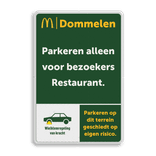 Informatiebord 2-3 McDonald's - Tekstbord + icoon