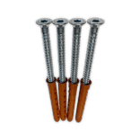 Jeu de vis/chevilles pour fixation au sol (jeu de 4 pièces)