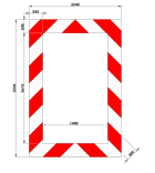 Kaderrand NL 2240x3335x330mm rood/wit Silca/VPD | Klasse 3