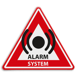 Verkeersbord - waarschuwing ALARM SYSTEM