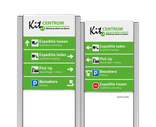 Portaalsysteem TS met informatiebord 3:2 met aluminium geborstelde staanders