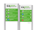 Portaalsysteem TS met informatiebord 3:2 met aluminium geborstelde staanders