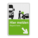 Verkeersbord DOR rechthoek 3:2 reflecterend + eigen ontwerp/opdruk