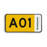 Informatiebord rechthoek 2:1 oevernummer + logo
