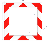 Kaderrand NL 1000x1000x120mm rood/wit Silca/VPD | Klasse 3