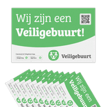 Reflecterende Stickerset Veiligebuurt.nl - Buurtpreventie ( 10 stuks )
