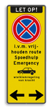 Verkeersbord Stopverbod - wielklemregeling | route vrijhouden