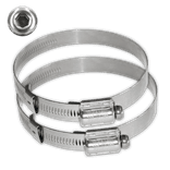 RVS klembanden - Anti-diefstal tam-torque - Variabele diameter (set 2 stuks)