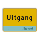 Informatiebord CORONA TESTSTRAAT + bedrijfsnaam/logo - verwijzing