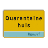 Informatiebord CORONA TESTSTRAAT + bedrijfsnaam/logo - verwijzing