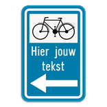 Verkeersbord SB250 F34b2 - Aanbevolen reisweg voor bepaalde weggebruikers